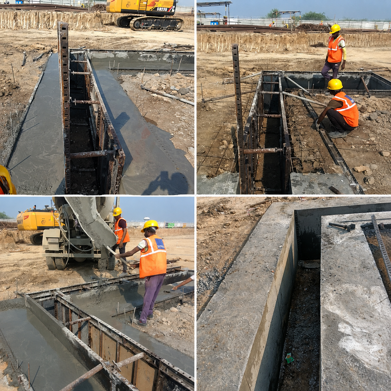 Step 01 – Survey, Setting Out & Guide Wall Construction